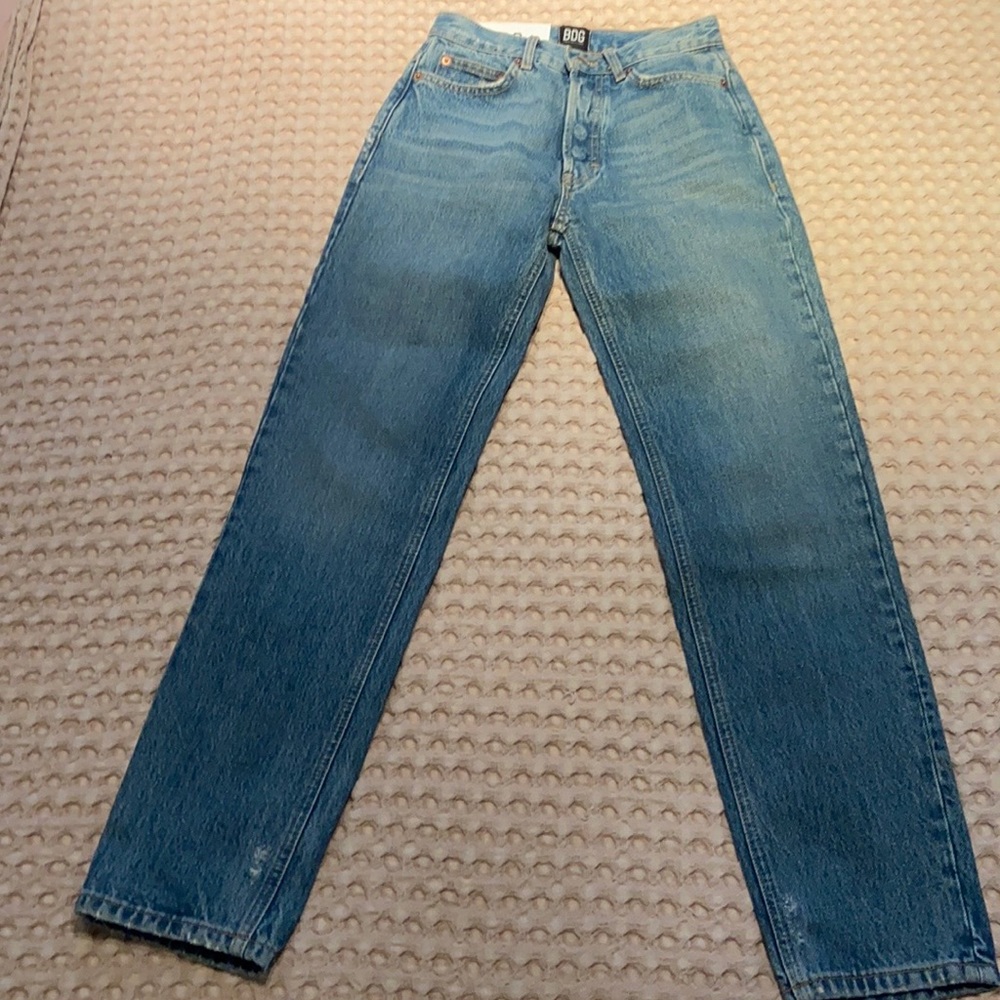 Straight high rise jeans